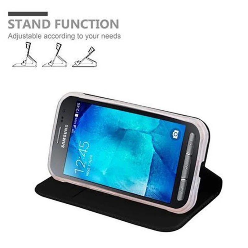 Cadorabo Hülle kompatibel mit Samsung Galaxy XCover 3 Schutzhülle mit Magnetverschluss, Standfunktion und Kartenfach