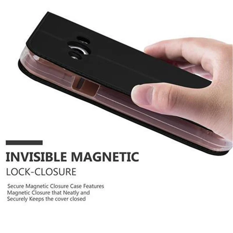 Cadorabo Hülle kompatibel mit Samsung Galaxy XCover 3 Schutzhülle mit Magnetverschluss, Standfunktion und Kartenfach