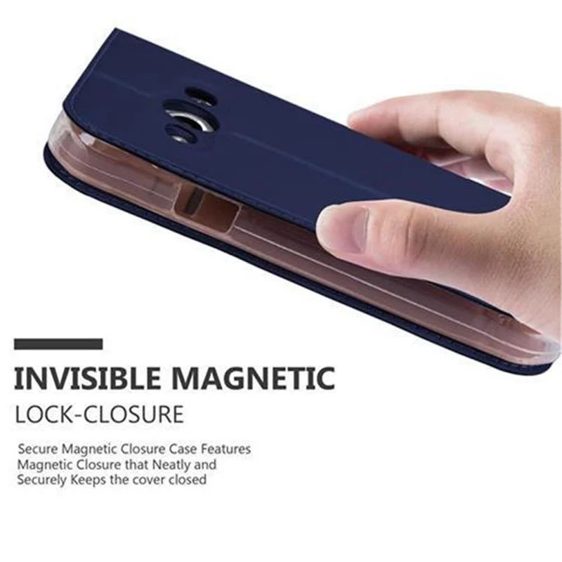Cadorabo Hülle kompatibel mit Samsung Galaxy XCover 3 Schutzhülle mit Magnetverschluss, Standfunktion und Kartenfach