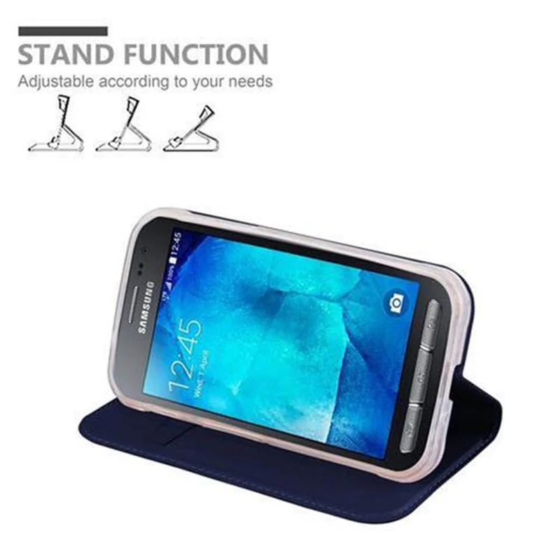 Cadorabo Hülle kompatibel mit Samsung Galaxy XCover 3 Schutzhülle mit Magnetverschluss, Standfunktion und Kartenfach