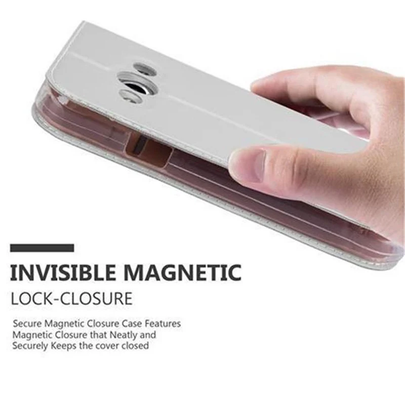 Cadorabo Hülle kompatibel mit Samsung Galaxy XCover 3 Schutzhülle mit Magnetverschluss, Standfunktion und Kartenfach