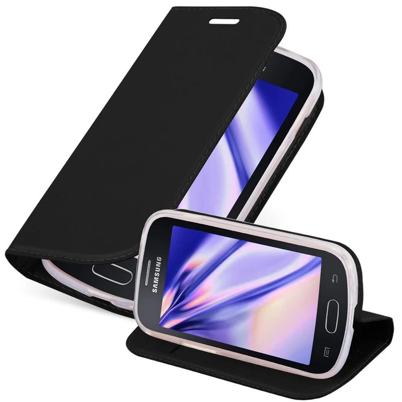 Cadorabo Hülle kompatibel mit Samsung Galaxy TREND LITE Schutzhülle mit Magnetverschluss, Standfunktion und Kartenfach