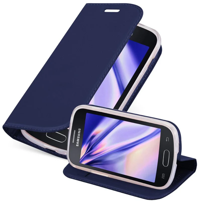 Cadorabo Hülle kompatibel mit Samsung Galaxy TREND LITE Schutzhülle mit Magnetverschluss, Standfunktion und Kartenfach