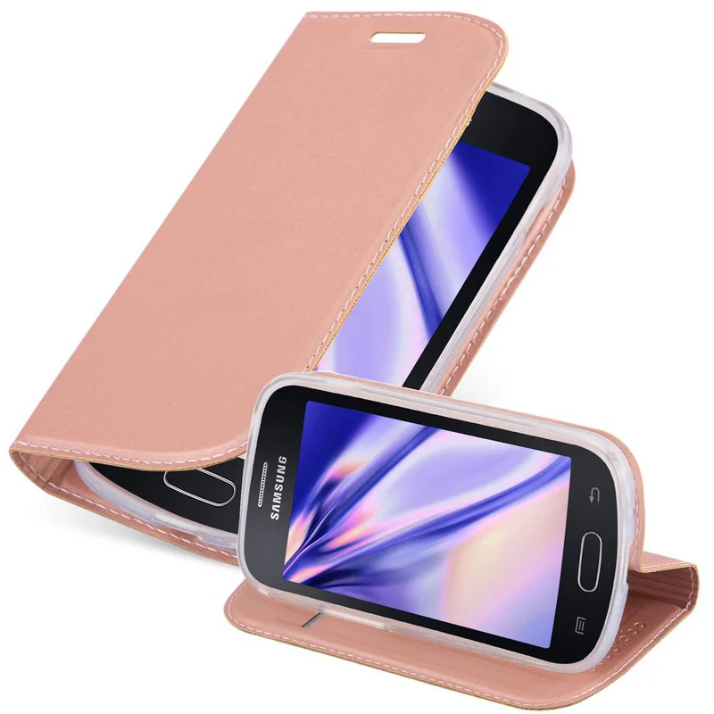Cadorabo Hülle kompatibel mit Samsung Galaxy TREND LITE Schutzhülle mit Magnetverschluss, Standfunktion und Kartenfach