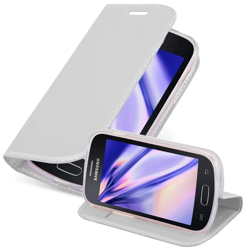 Cadorabo Hülle kompatibel mit Samsung Galaxy TREND LITE Schutzhülle mit Magnetverschluss, Standfunktion und Kartenfach