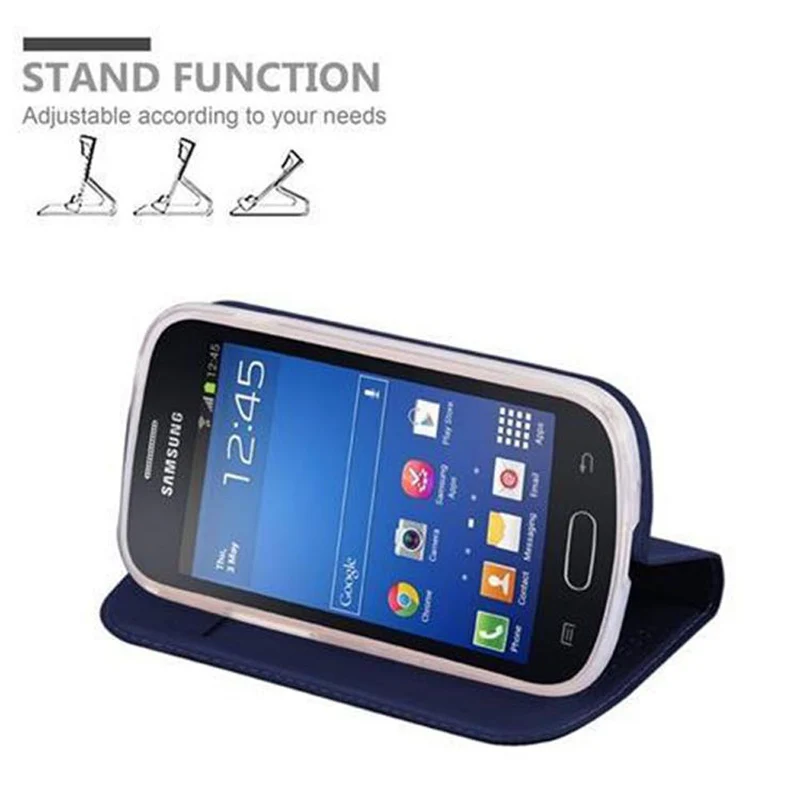 Cadorabo Hülle kompatibel mit Samsung Galaxy TREND LITE Schutzhülle mit Magnetverschluss, Standfunktion und Kartenfach