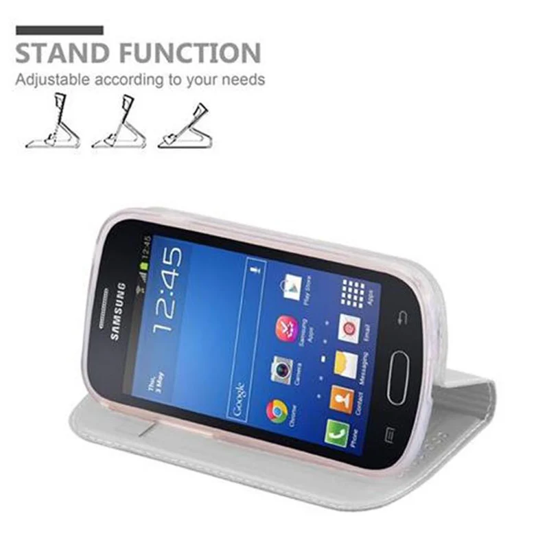 Cadorabo Hülle kompatibel mit Samsung Galaxy TREND LITE Schutzhülle mit Magnetverschluss, Standfunktion und Kartenfach