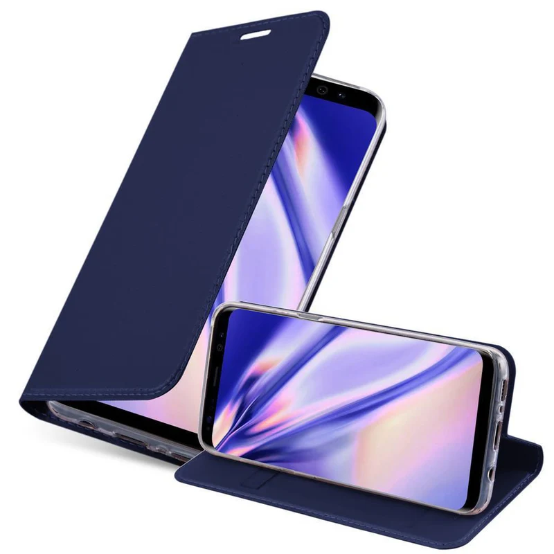 Cadorabo Hülle kompatibel mit Samsung Galaxy S8 PLUS Schutzhülle mit Magnetverschluss, Standfunktion und Kartenfach