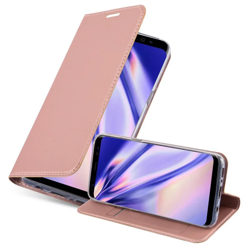 Cadorabo Hülle kompatibel mit Samsung Galaxy S8 PLUS Schutzhülle mit Magnetverschluss, Standfunktion und Kartenfach