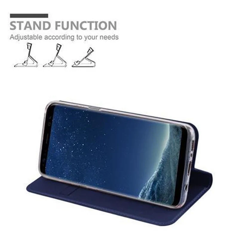 Cadorabo Hülle kompatibel mit Samsung Galaxy S8 PLUS Schutzhülle mit Magnetverschluss, Standfunktion und Kartenfach