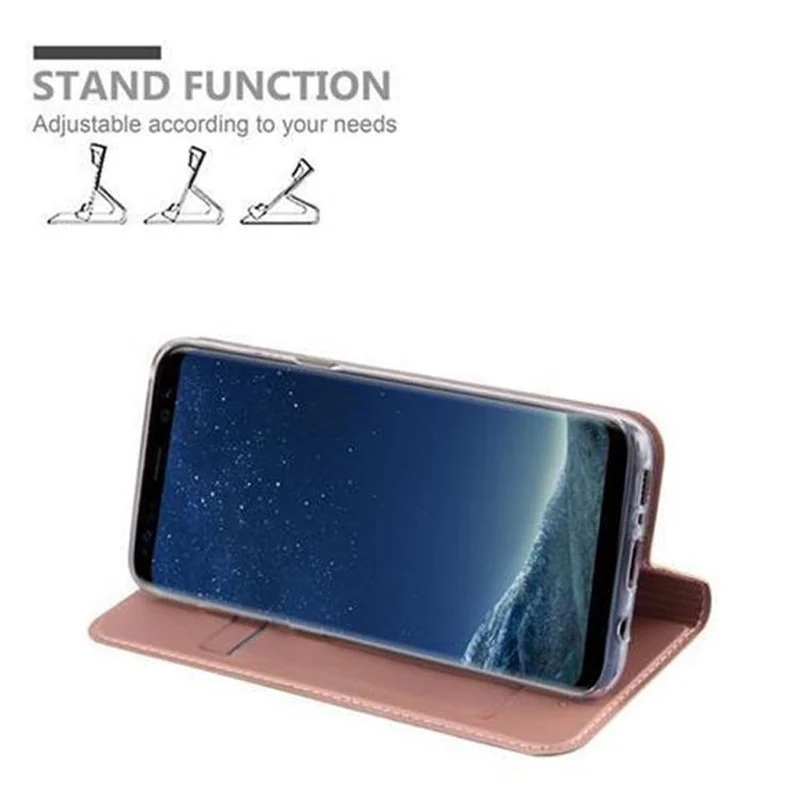 Cadorabo Hülle kompatibel mit Samsung Galaxy S8 PLUS Schutzhülle mit Magnetverschluss, Standfunktion und Kartenfach