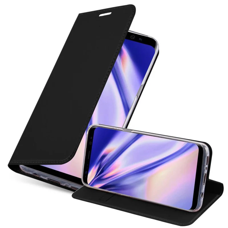 Cadorabo Hülle kompatibel mit Samsung Galaxy S8 Schutzhülle mit Magnetverschluss, Standfunktion und Kartenfach