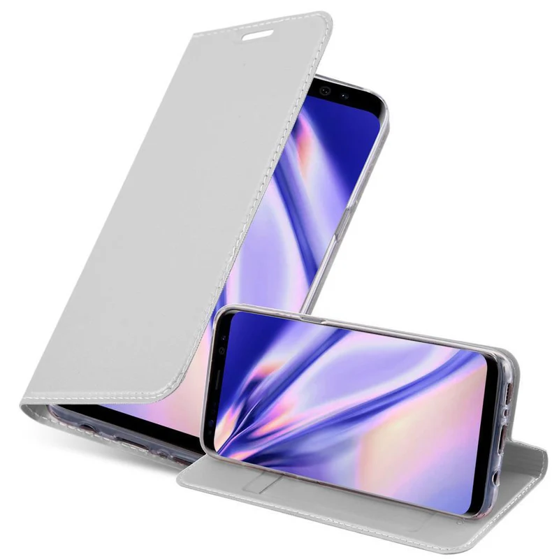 Cadorabo Hülle kompatibel mit Samsung Galaxy S8 Schutzhülle mit Magnetverschluss, Standfunktion und Kartenfach