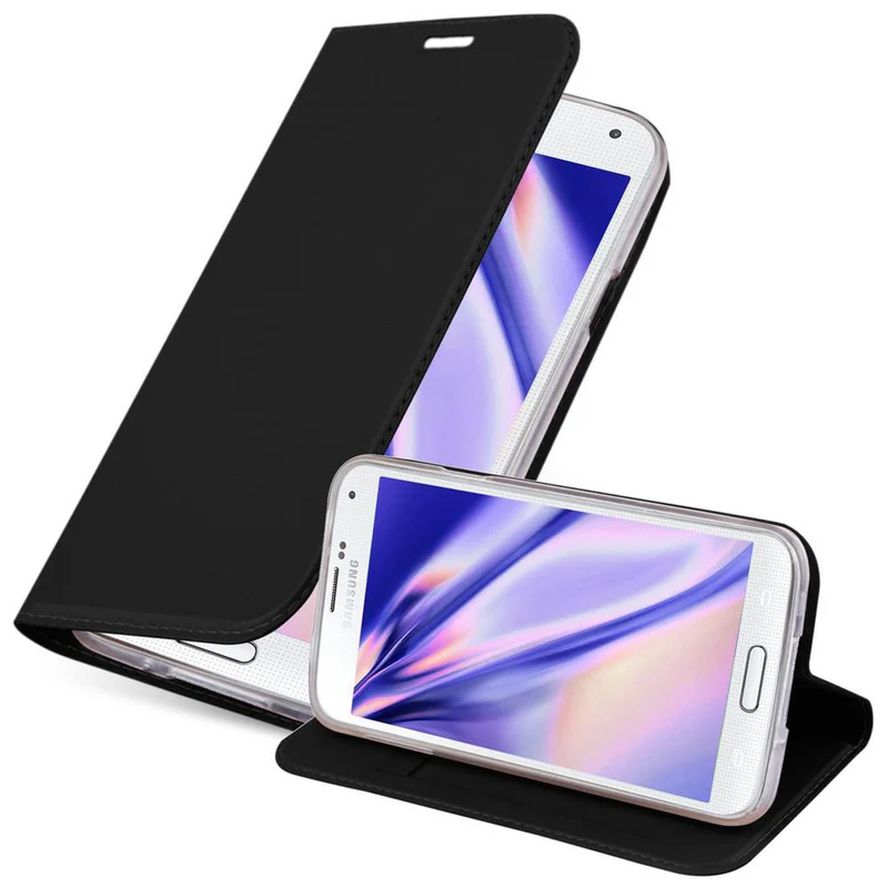Cadorabo Hülle kompatibel mit Samsung Galaxy S5 / S5 NEO Schutzhülle mit Magnetverschluss, Standfunktion und Kartenfach