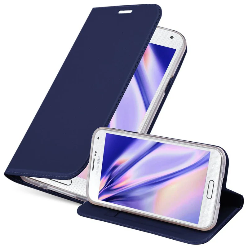 Cadorabo Hülle kompatibel mit Samsung Galaxy S5 / S5 NEO Schutzhülle mit Magnetverschluss, Standfunktion und Kartenfach
