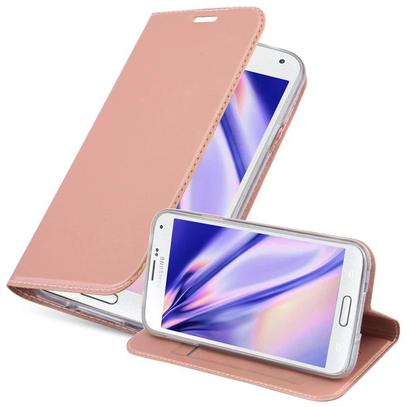 Cadorabo Hülle kompatibel mit Samsung Galaxy S5 / S5 NEO Schutzhülle mit Magnetverschluss, Standfunktion und Kartenfach