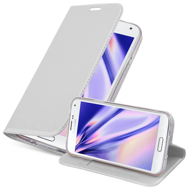 Cadorabo Hülle kompatibel mit Samsung Galaxy S5 / S5 NEO Schutzhülle mit Magnetverschluss, Standfunktion und Kartenfach