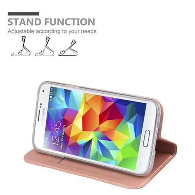 Cadorabo Hülle kompatibel mit Samsung Galaxy S5 / S5 NEO Schutzhülle mit Magnetverschluss, Standfunktion und Kartenfach