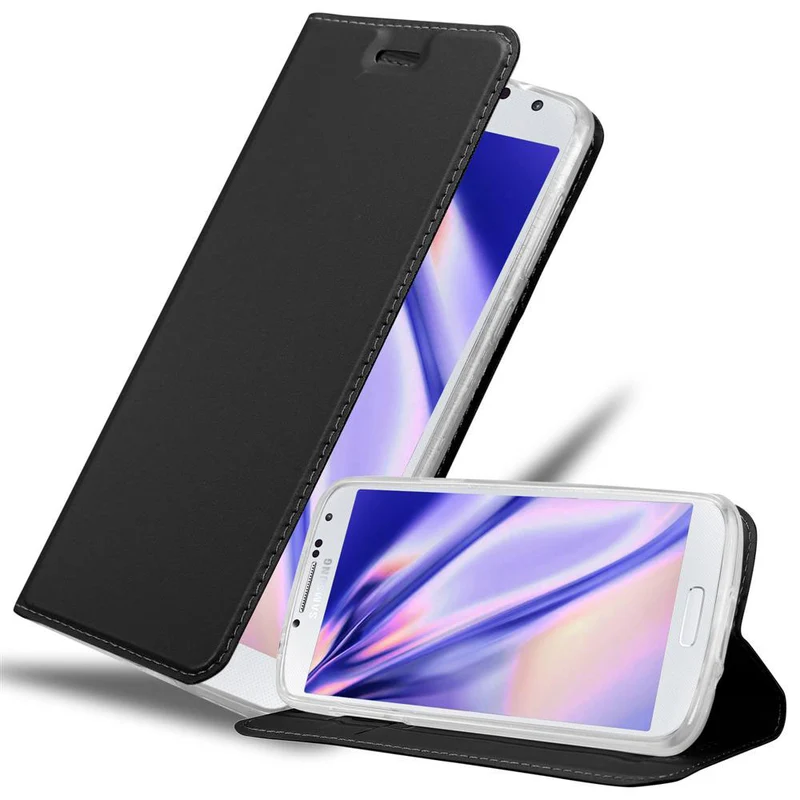Cadorabo Hülle kompatibel mit Samsung Galaxy S4 Schutzhülle mit Magnetverschluss, Standfunktion und Kartenfach