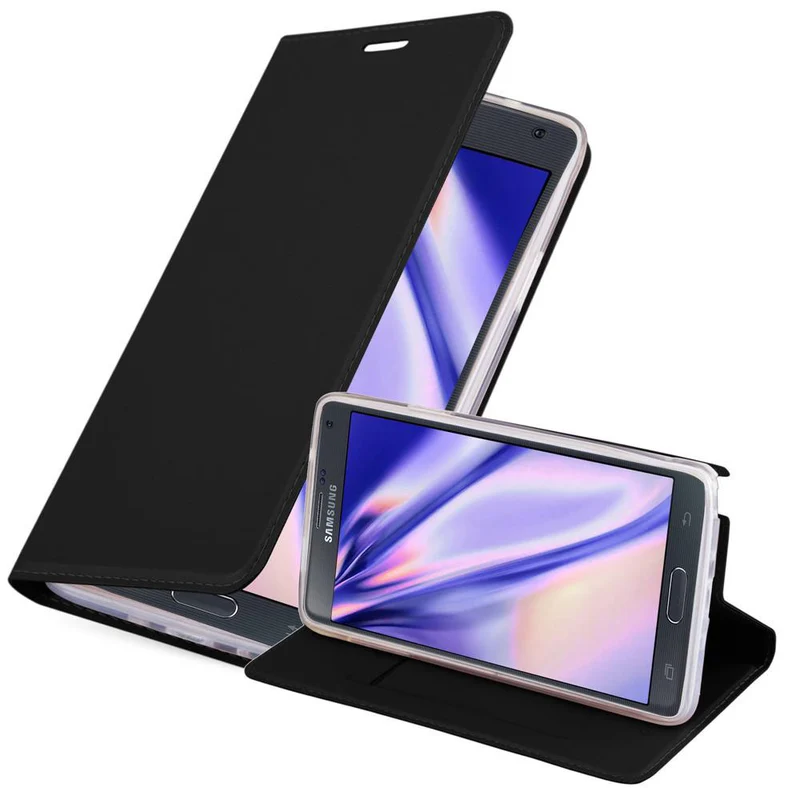 Cadorabo Hülle kompatibel mit Samsung Galaxy NOTE 4 Schutzhülle mit Magnetverschluss, Standfunktion und Kartenfach