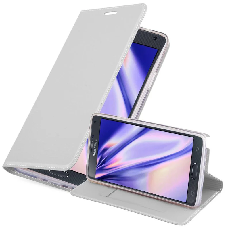 Cadorabo Hülle kompatibel mit Samsung Galaxy NOTE 4 Schutzhülle mit Magnetverschluss, Standfunktion und Kartenfach