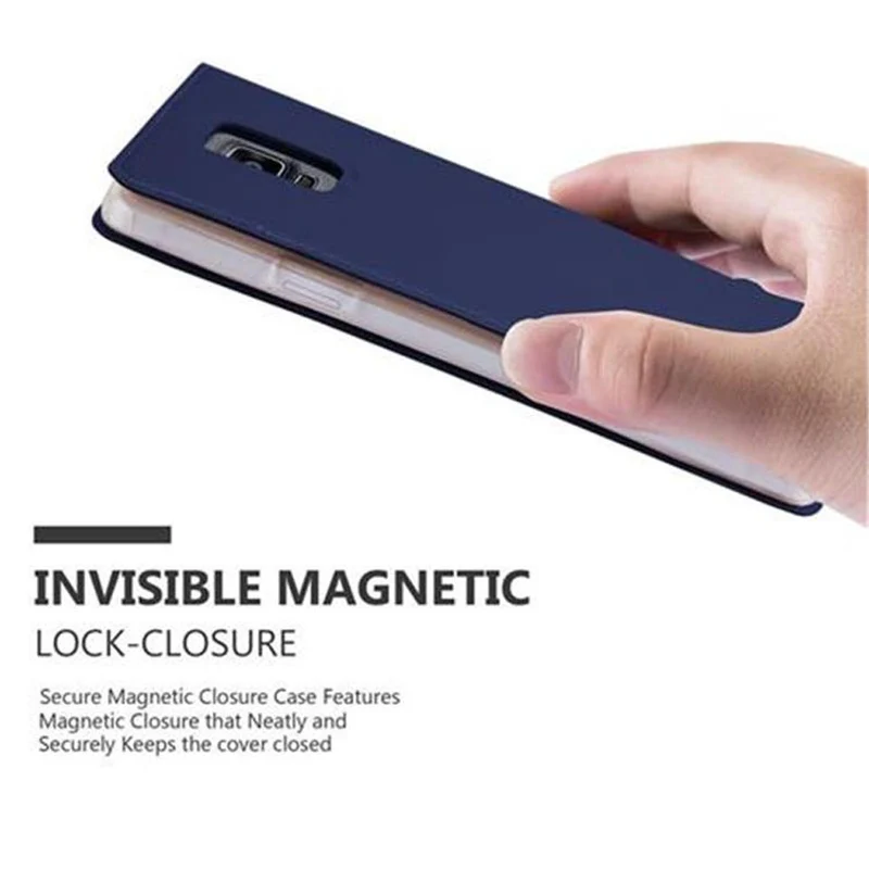 Cadorabo Hülle kompatibel mit Samsung Galaxy NOTE 4 Schutzhülle mit Magnetverschluss, Standfunktion und Kartenfach