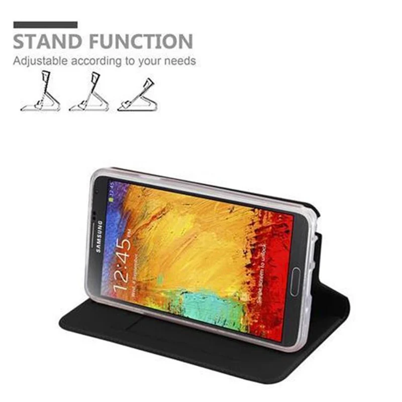 Cadorabo Hülle kompatibel mit Samsung Galaxy NOTE 3 Schutzhülle mit Magnetverschluss, Standfunktion und Kartenfach