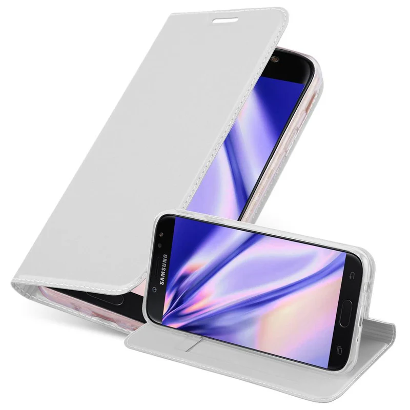Cadorabo Hülle kompatibel mit Samsung Galaxy J7 2017 / J7 PRO Schutzhülle mit Magnetverschluss, Standfunktion und Kartenfach