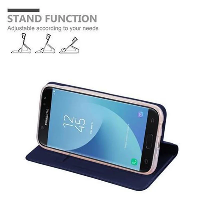 Cadorabo Hülle kompatibel mit Samsung Galaxy J7 2017 / J7 PRO Schutzhülle mit Magnetverschluss, Standfunktion und Kartenfach