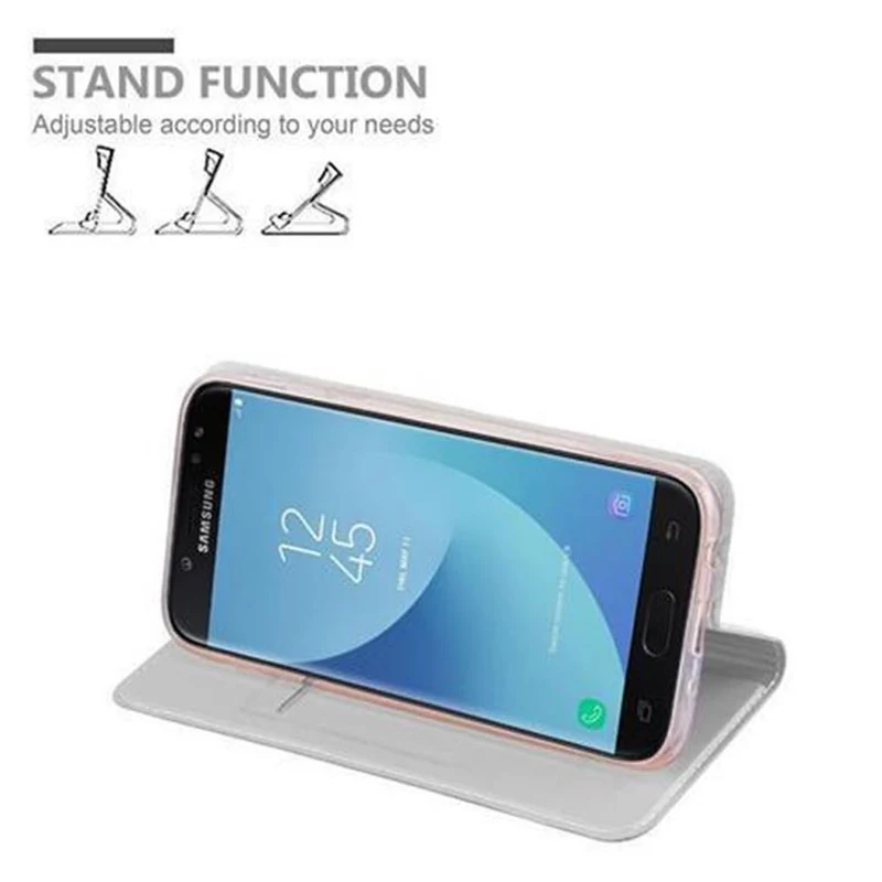 Cadorabo Hülle kompatibel mit Samsung Galaxy J7 2017 / J7 PRO Schutzhülle mit Magnetverschluss, Standfunktion und Kartenfach