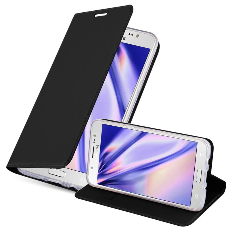 Cadorabo Hülle kompatibel mit Samsung Galaxy J5 2016 Schutzhülle mit Magnetverschluss, Standfunktion und Kartenfach