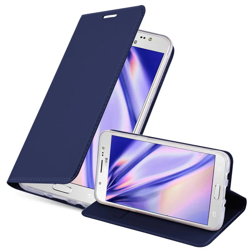Cadorabo Hülle kompatibel mit Samsung Galaxy J5 2016 Schutzhülle mit Magnetverschluss, Standfunktion und Kartenfach