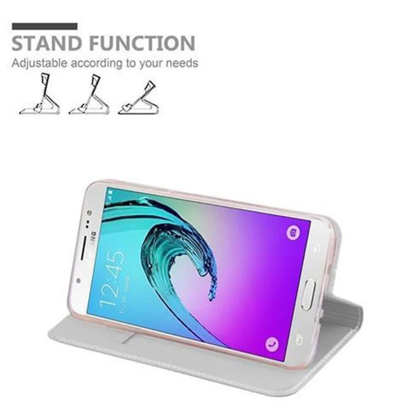 Cadorabo Hülle kompatibel mit Samsung Galaxy J5 2016 Schutzhülle mit Magnetverschluss, Standfunktion und Kartenfach
