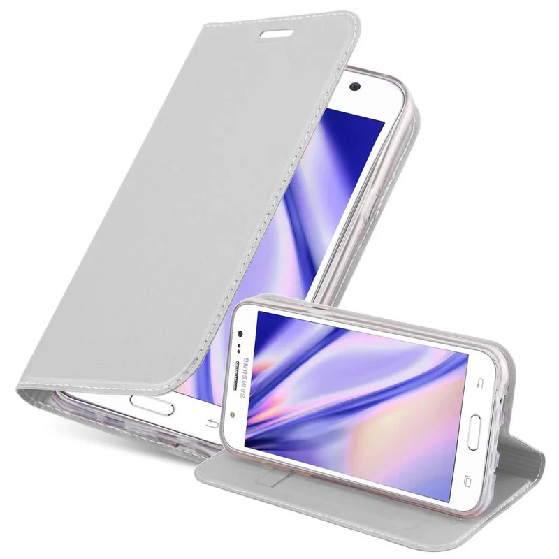 Cadorabo Hülle kompatibel mit Samsung Galaxy J5 2015 Schutzhülle mit Magnetverschluss, Standfunktion und Kartenfach