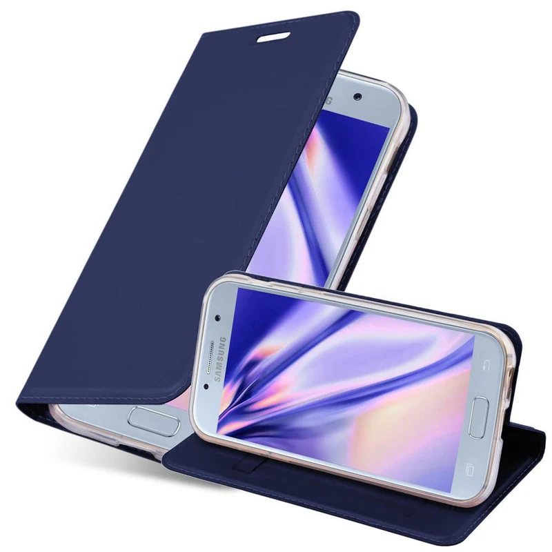 Cadorabo Hülle kompatibel mit Samsung Galaxy A5 2017 Schutzhülle mit Magnetverschluss, Standfunktion und Kartenfach