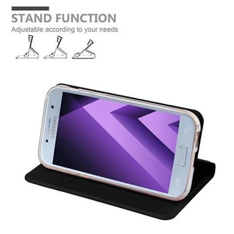 Cadorabo Hülle kompatibel mit Samsung Galaxy A5 2017 Schutzhülle mit Magnetverschluss, Standfunktion und Kartenfach