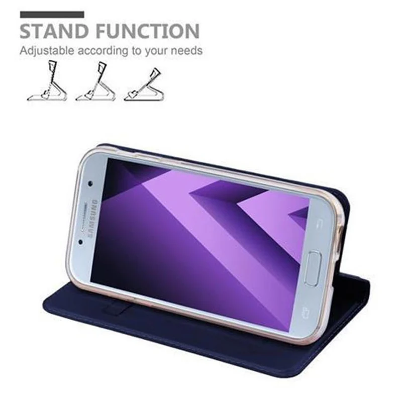 Cadorabo Hülle kompatibel mit Samsung Galaxy A5 2017 Schutzhülle mit Magnetverschluss, Standfunktion und Kartenfach
