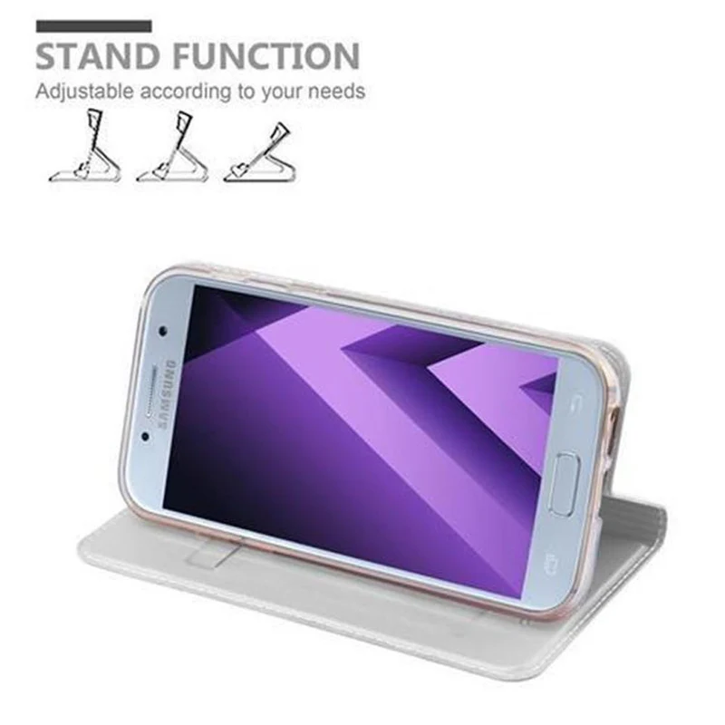 Cadorabo Hülle kompatibel mit Samsung Galaxy A5 2017 Schutzhülle mit Magnetverschluss, Standfunktion und Kartenfach