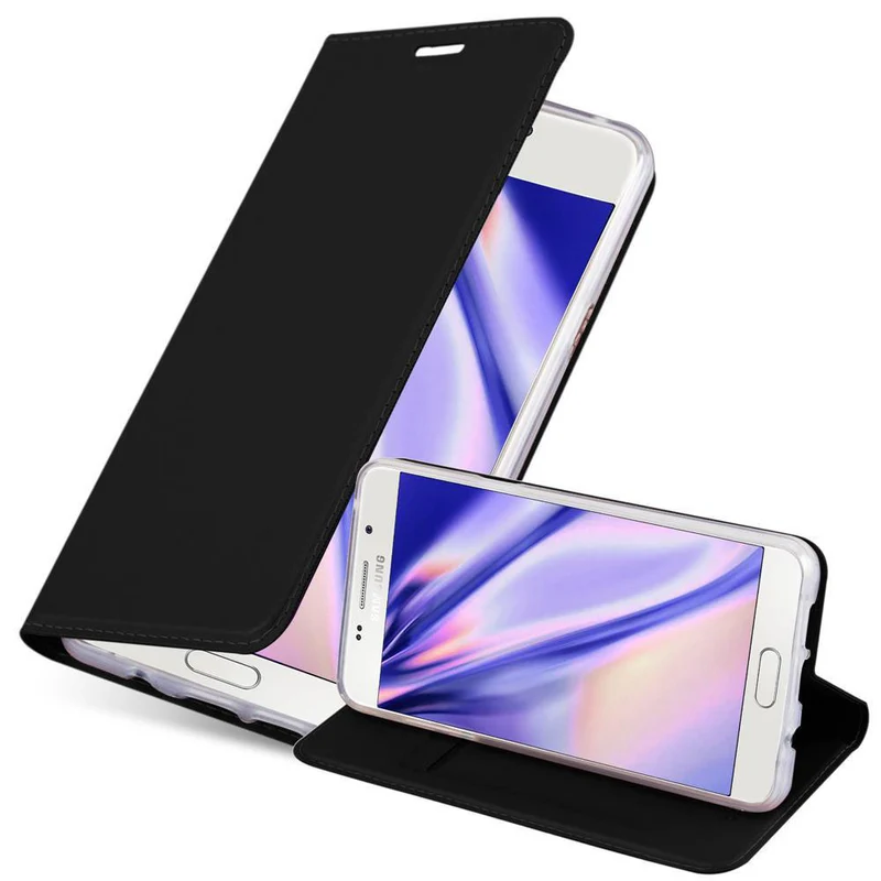 Cadorabo Hülle kompatibel mit Samsung Galaxy A5 2016 Schutzhülle mit Magnetverschluss, Standfunktion und Kartenfach