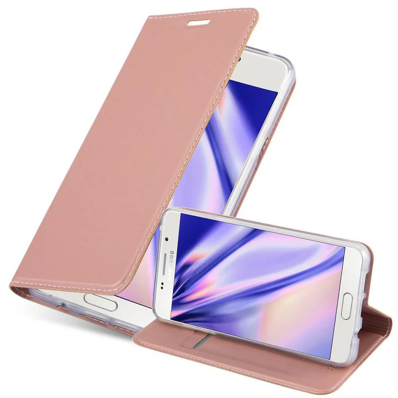 Cadorabo Hülle kompatibel mit Samsung Galaxy A5 2016 Schutzhülle mit Magnetverschluss, Standfunktion und Kartenfach
