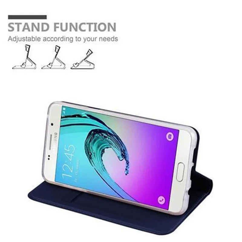 Cadorabo Hülle kompatibel mit Samsung Galaxy A5 2016 Schutzhülle mit Magnetverschluss, Standfunktion und Kartenfach