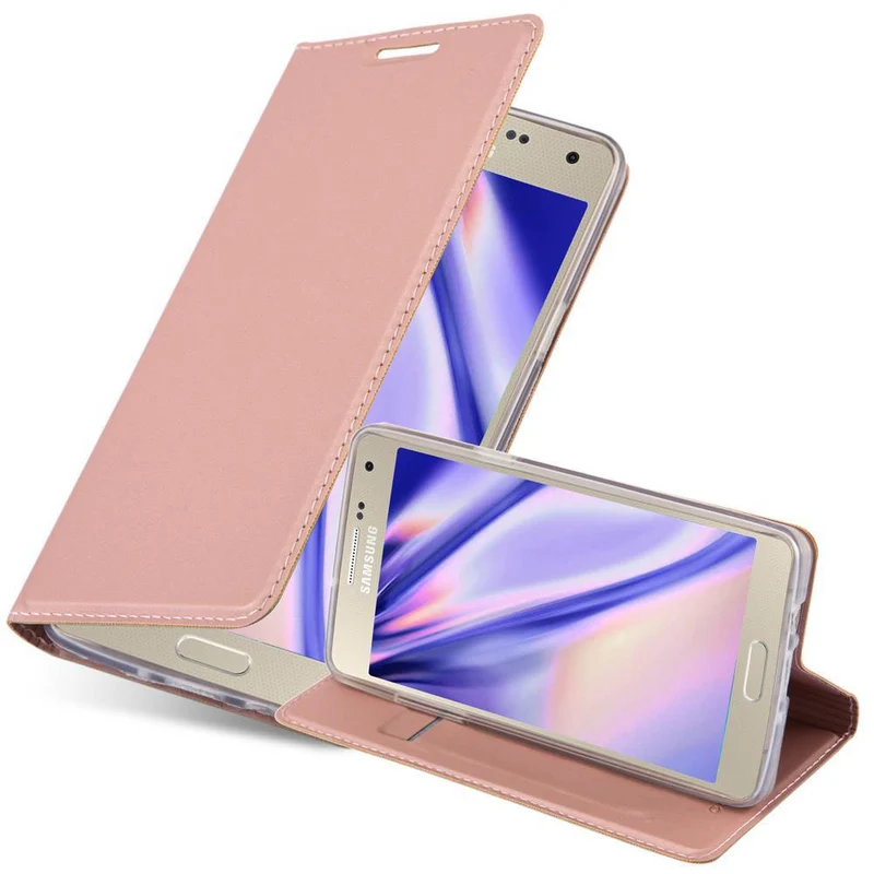 Cadorabo Hülle kompatibel mit Samsung Galaxy A5 2015 Schutzhülle mit Magnetverschluss, Standfunktion und Kartenfach