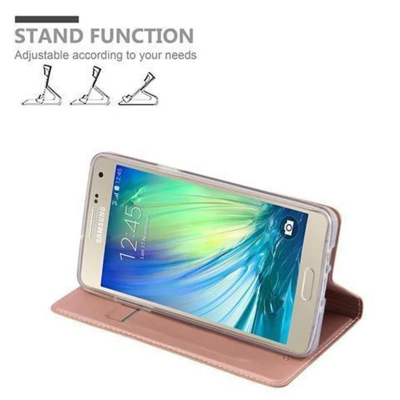 Cadorabo Hülle kompatibel mit Samsung Galaxy A5 2015 Schutzhülle mit Magnetverschluss, Standfunktion und Kartenfach