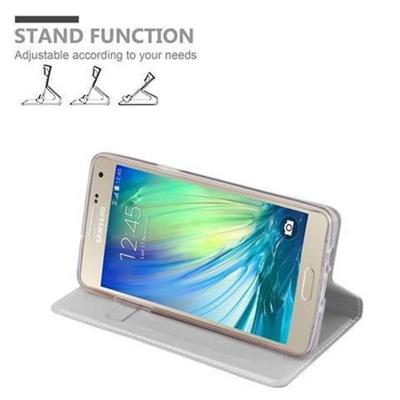 Cadorabo Hülle kompatibel mit Samsung Galaxy A5 2015 Schutzhülle mit Magnetverschluss, Standfunktion und Kartenfach