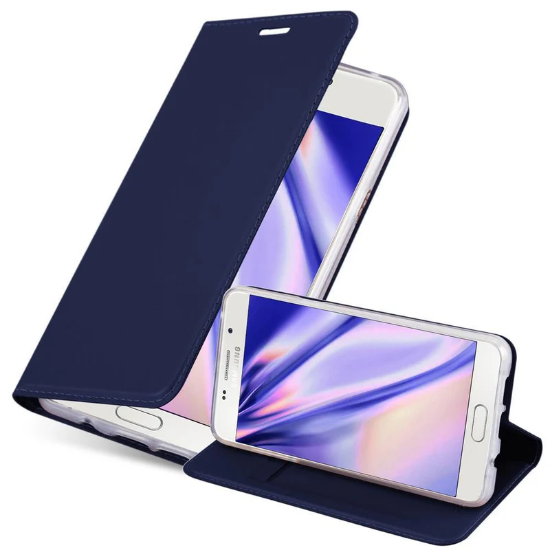 Cadorabo Hülle kompatibel mit Samsung Galaxy A3 2016 Schutzhülle mit Magnetverschluss, Standfunktion und Kartenfach
