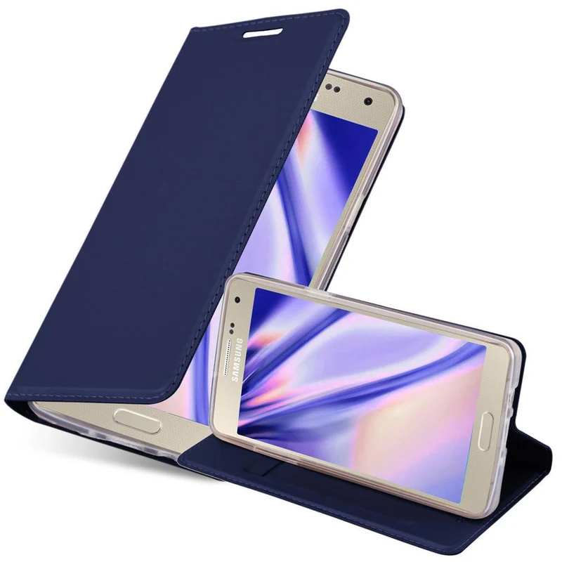 Cadorabo Hülle kompatibel mit Samsung Galaxy A3 2015 Schutzhülle mit Magnetverschluss, Standfunktion und Kartenfach