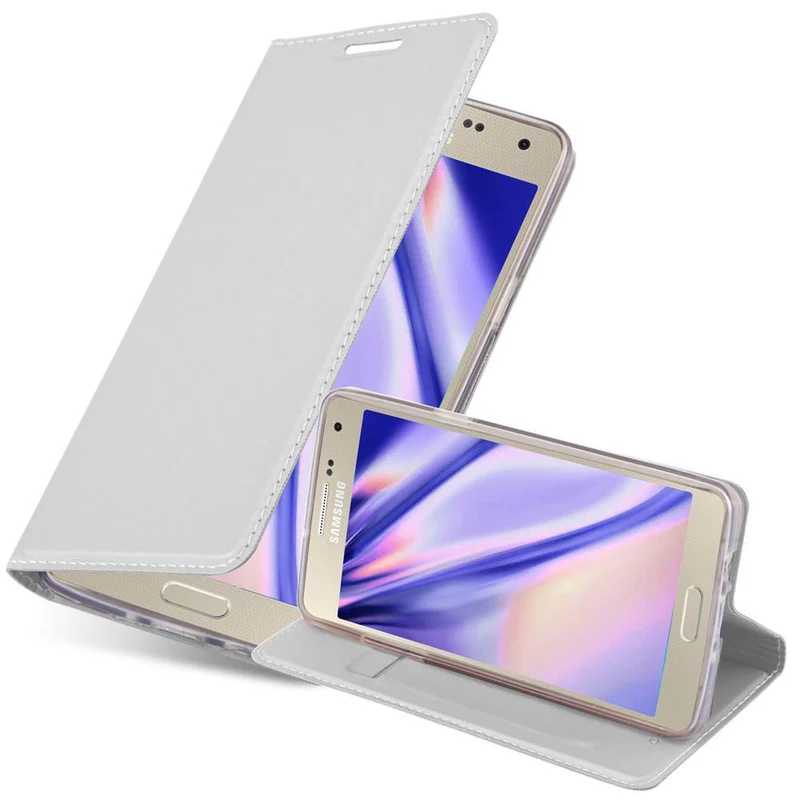 Cadorabo Hülle kompatibel mit Samsung Galaxy A3 2015 Schutzhülle mit Magnetverschluss, Standfunktion und Kartenfach