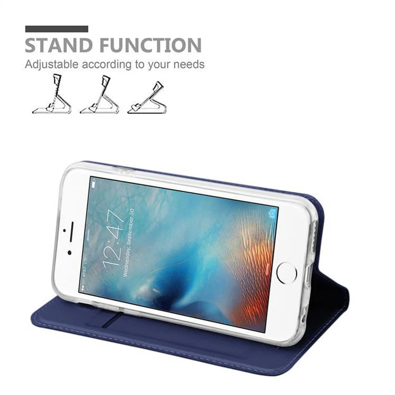Cadorabo Hülle kompatibel mit Apple iPhone 6 / 6S Schutzhülle mit Magnetverschluss, Standfunktion und Kartenfach