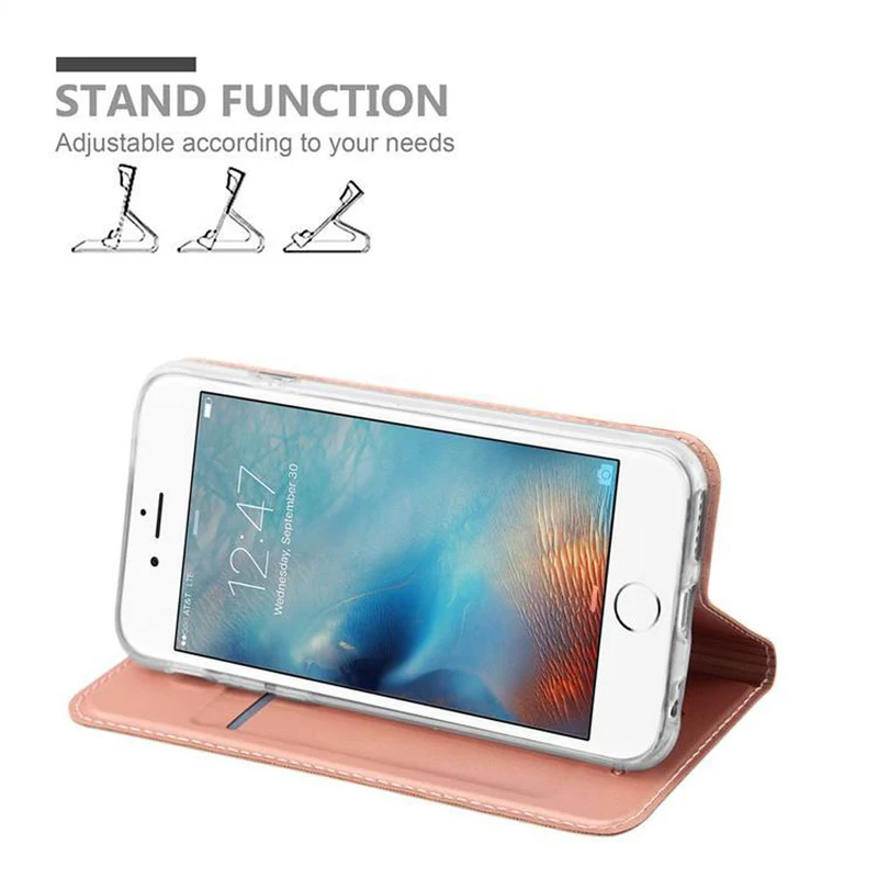 Cadorabo Hülle kompatibel mit Apple iPhone 6 / 6S Schutzhülle mit Magnetverschluss, Standfunktion und Kartenfach
