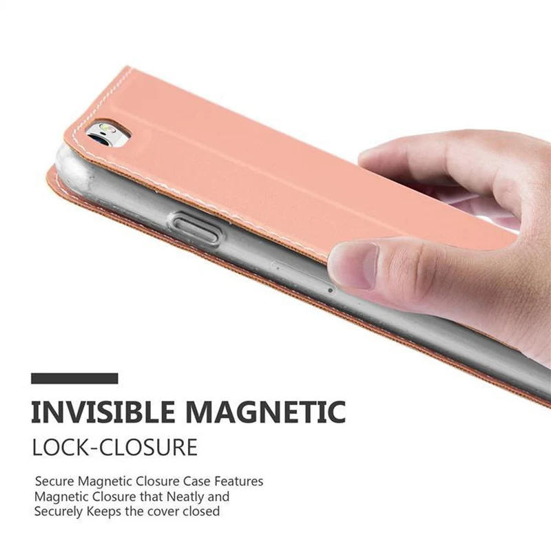 Cadorabo Hülle kompatibel mit Apple iPhone 6 / 6S Schutzhülle mit Magnetverschluss, Standfunktion und Kartenfach